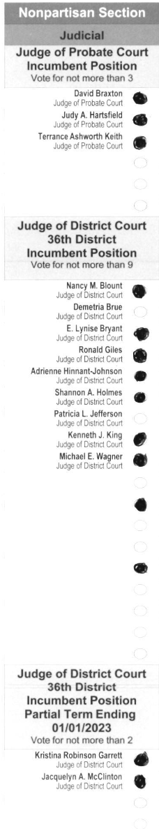 Primary-style BMD ballot example 1